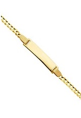 terrific small gold polished baby id bracelet